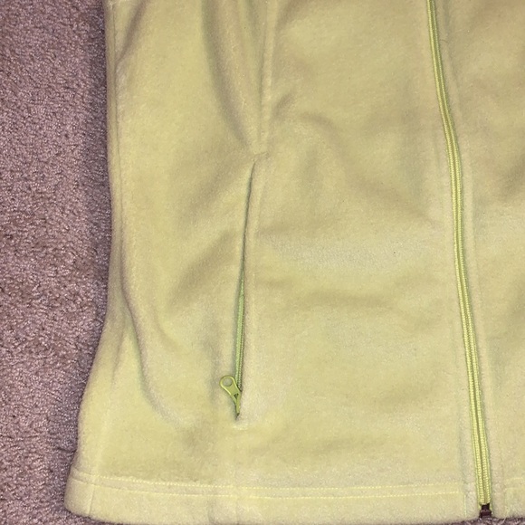 Women’s Columbia Neon Yellow/Green Zip Up Fleece Vest Medium - Picture 4 of 9